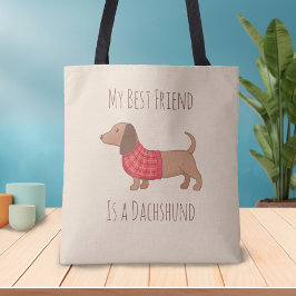Hundar är mitt favoritfolk Dachshund Wiener Hund Tygkasse