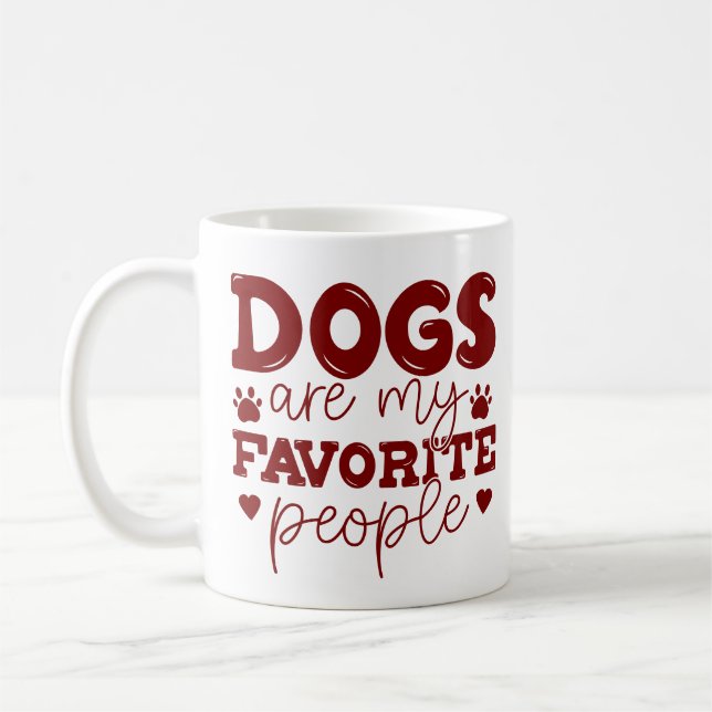Hundar är mitt favoritfolk Hund Mamma Kaffemugg (Vänster)