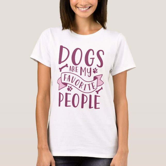 Hundar är mitt favoritfolk t shirt (Framsida)