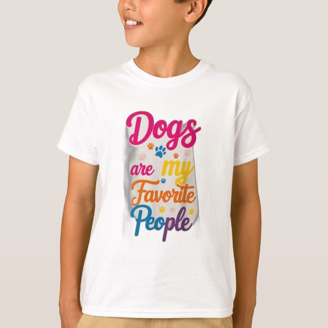 Hundar är mitt favoritfolk t shirt (Framsida)