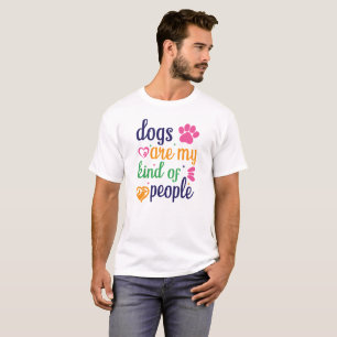 Hundar är mitt slags folk, Hund Typografi T Shirt