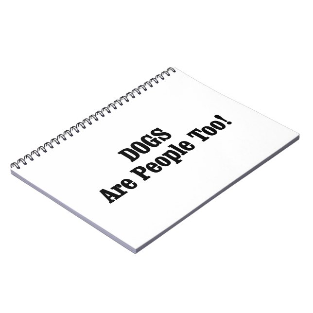 HUNDAR är också människor! Anteckningsbok Med Spiral (Vänstra Sidan)