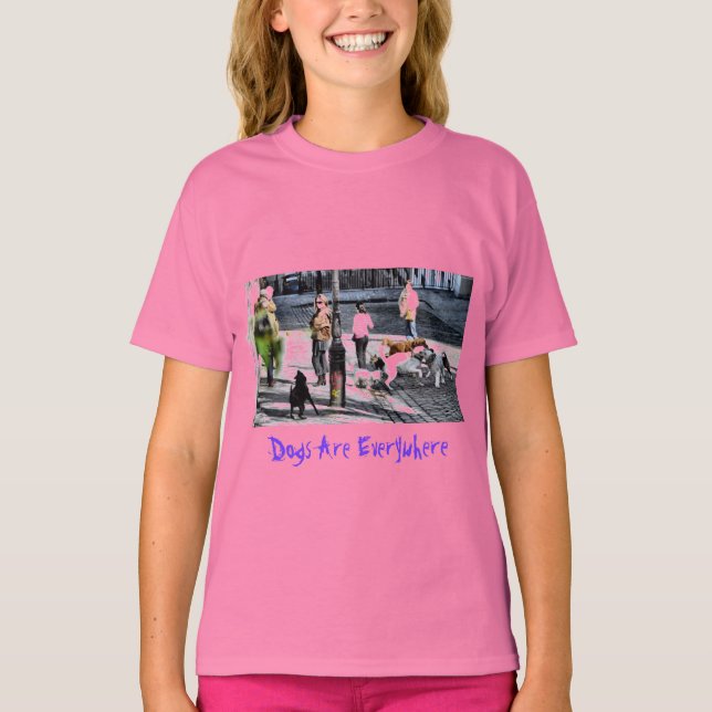 Hundar är överallt - Paris T Shirt (Framsida)