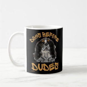HUNDAR BEFORE DUDES Cavalier Kung Charles Spain Kaffemugg