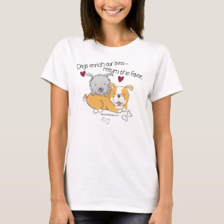 Hundar berikar våra liv, går favören tillbaka tee shirt