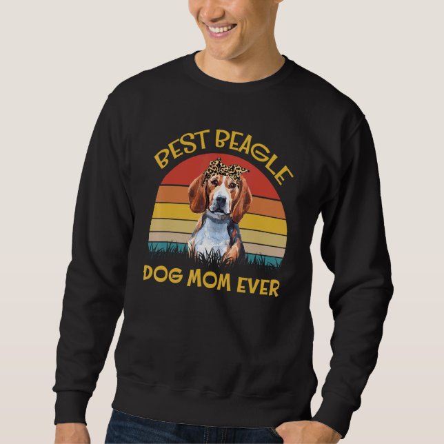 Hundar Best Hund Beagle Mamma Lång Ärmad Tröja (Framsida)
