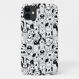 Hundar Black White Telefonväska