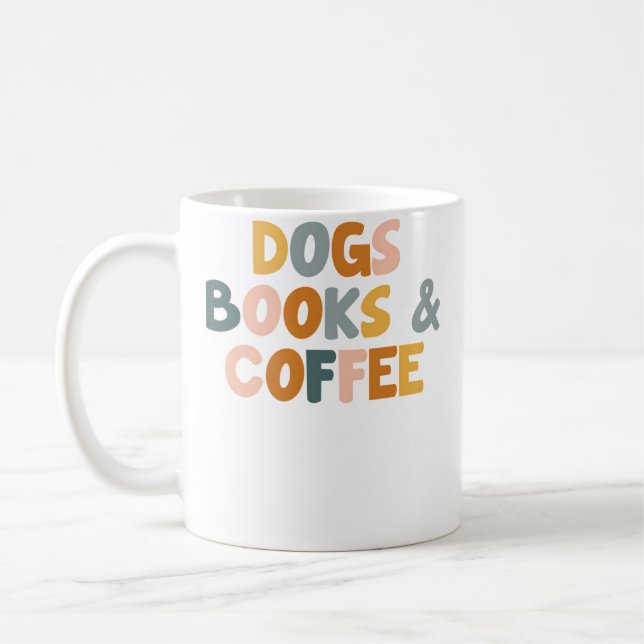 Hundar Böcker Och Kaffe Kaffemugg (Vänster)