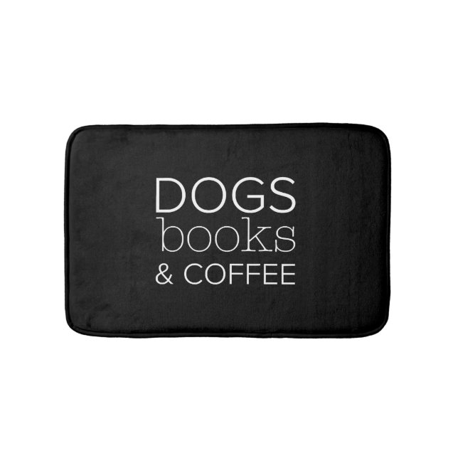 Hundar Bokar Coffee Bookworm Hund Mamma Badrumsmatta (Framsidan)