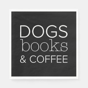 Hundar Bokar Coffee Bookworm Hund Mamma Pappersservett