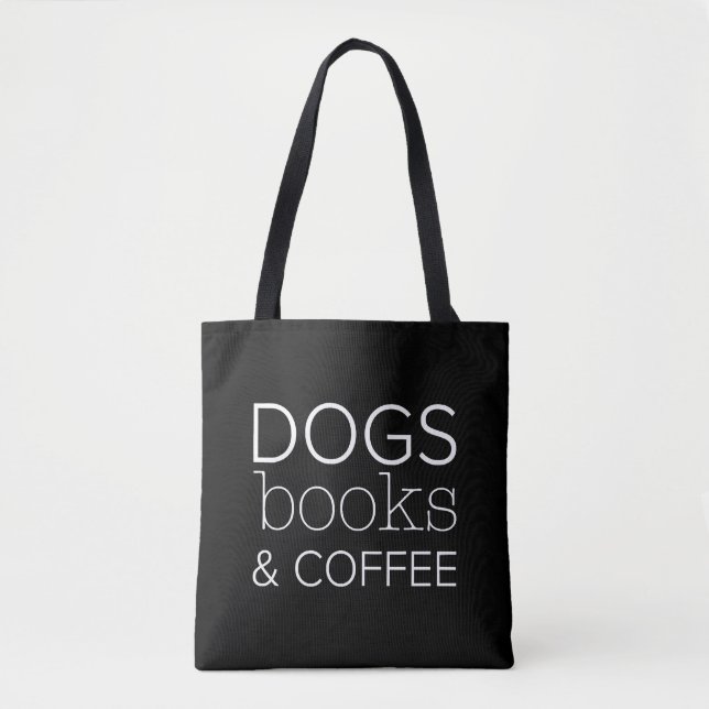 Hundar Bokar Coffee Bookworm Hund Mamma Tygkasse (Framsida)