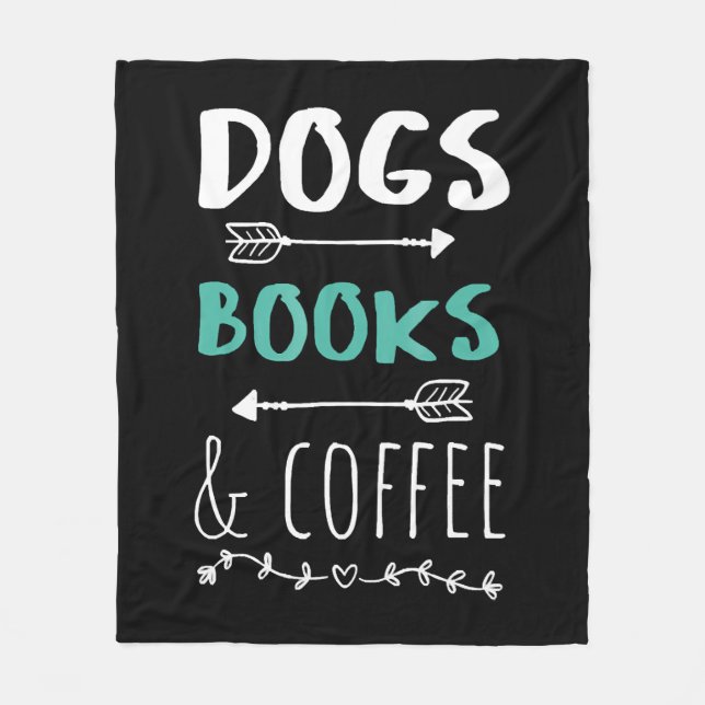 Hundar Bokar Kaffe, Helg, djurfoder Fleecefilt (Framsidan)