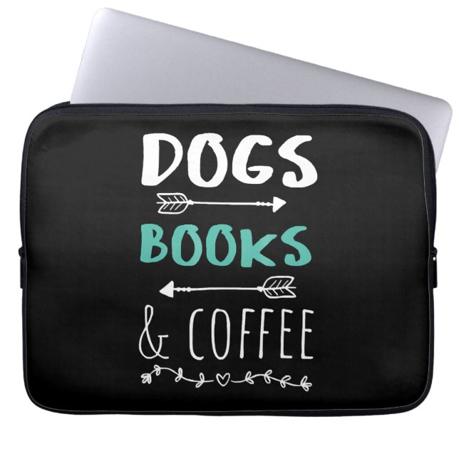 Hundar Bokar Kaffe, Helg, djurfoder Laptop Fodral (Framsidan)