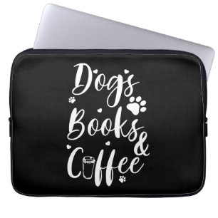 Hundar Bokar Kaffe Hund älskare Bok Mask Laptop Fodral