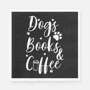 Hundar Bokar Kaffe Hund älskare Bok Mask Pappersservett