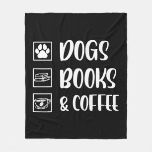 Hundar Bokar Kaffe Rolig hund Fleecefilt