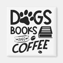 Hundar Bokar-kaffetypografi - uppspelning av offer Magnet
