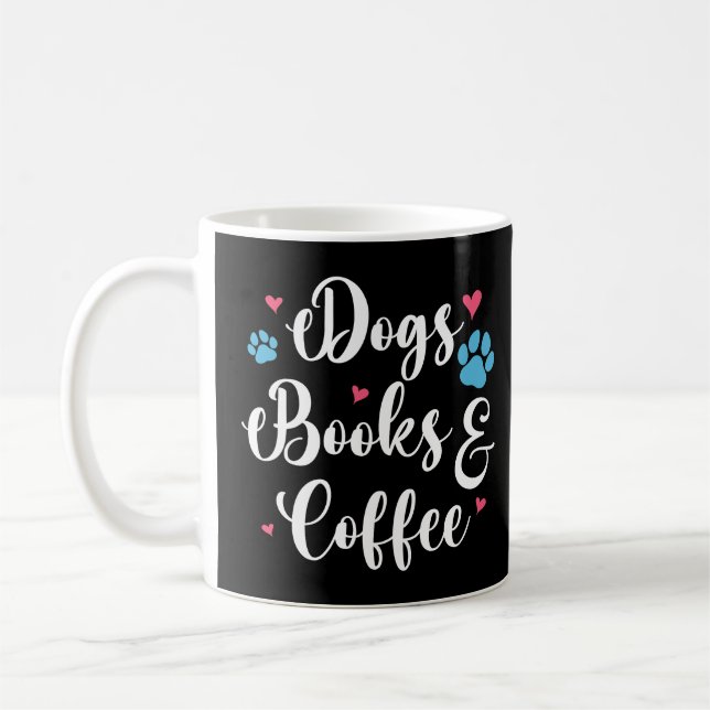 Hundar Bokar och kaffe Kaffemugg (Vänster)