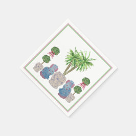 Hundar Chinoiserie Ginger Burk Burk Pappersservett