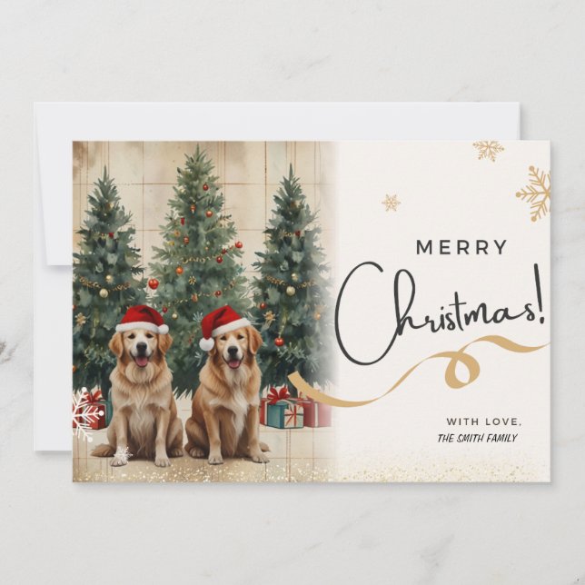 Hundar christmas Helgdag Card Julkort (Framsida)