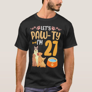 Hundar Dance tillsammans Min födelsedag Låt oss Pa T Shirt