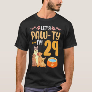 Hundar Dance tillsammans Min födelsedag Låt oss Pa T Shirt