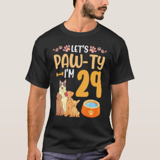 Hundar Dance tillsammans Min födelsedag Låt oss Pa T Shirt