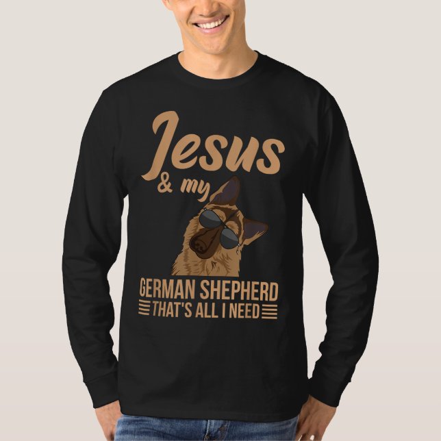 Hundar Design för en tysk herdeägare T Shirt (Framsida)