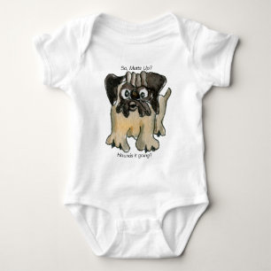 Hundar det? Tecknad Pug Hund Baby Tee Shirt