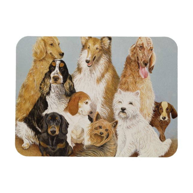 Hundar Dinner Magnet (Horisontell)
