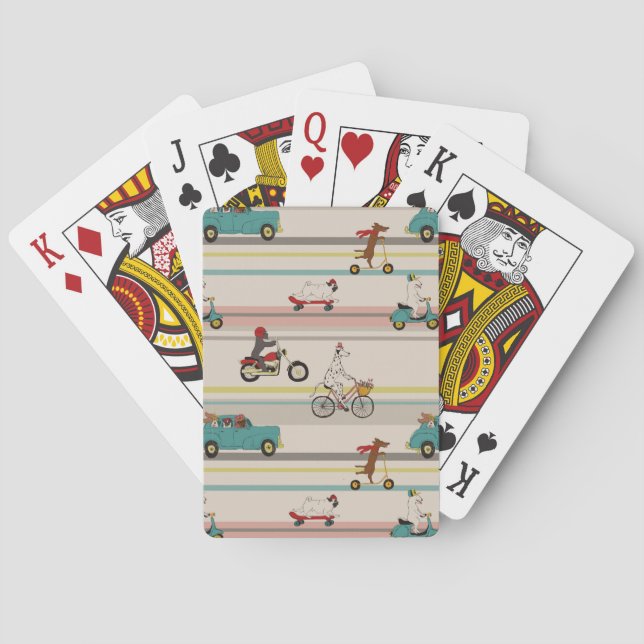 HUNDAR FLYTTA i FORDON MÖNSTER Casinokort (Baksidan)