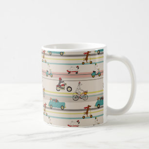 HUNDAR FLYTTA i FORDON MÖNSTER Kaffemugg