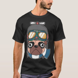 Hundar för alla Kapten Pug 727 T Shirt