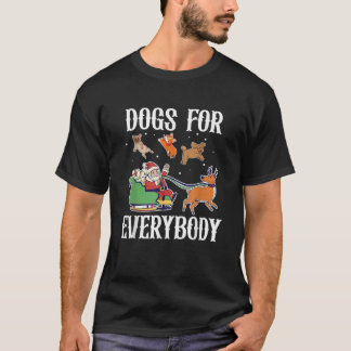 Hundar för alla Santa Funny Julafton Hund T Shirt