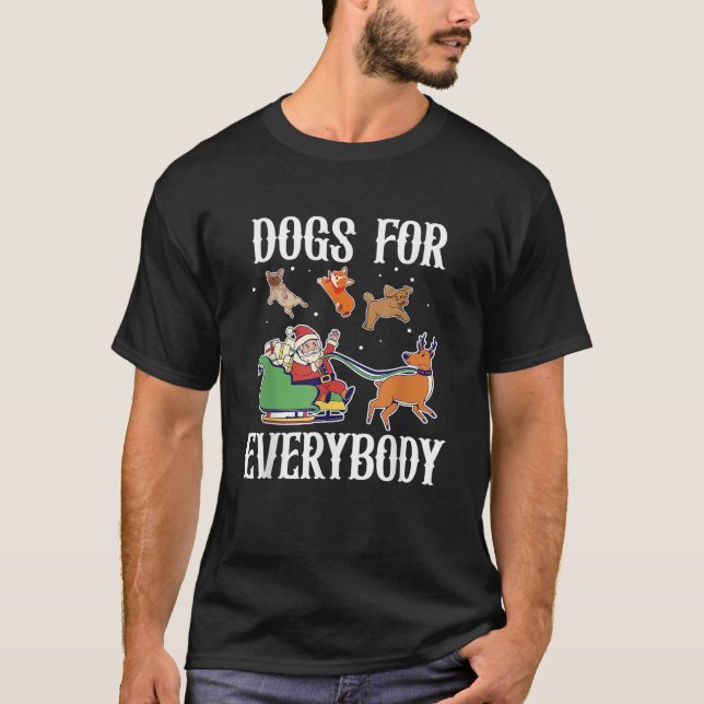 Hundar för alla Santa Funny Julafton Hund T Shirt (Framsida)