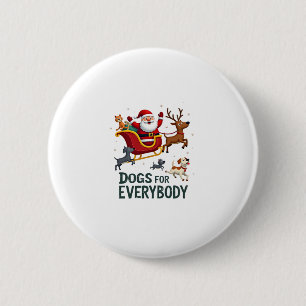 Hundar För Alla Tomte Rolig Jul Xmas (2) Knapp
