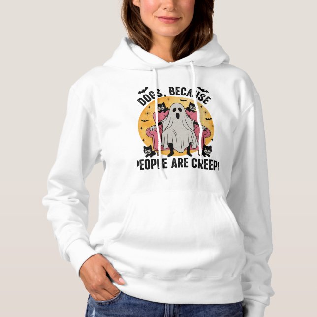 Hundar för att människor är läskiga t shirt (Framsida)