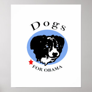 Hundar för den Obama affischen Poster