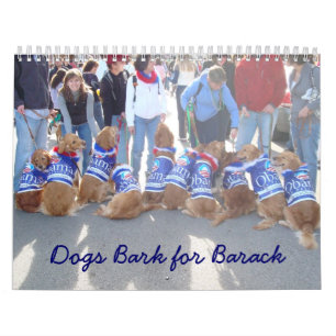 Hundar för den Obama kalendern Kalender