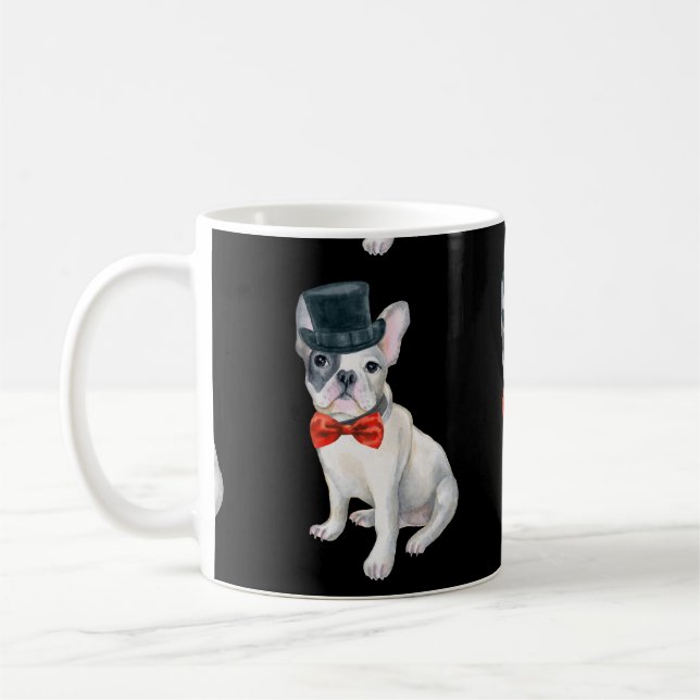 Hundar för fluga Frenchie för fransk bulldoggtop Kaffemugg (Vänster)