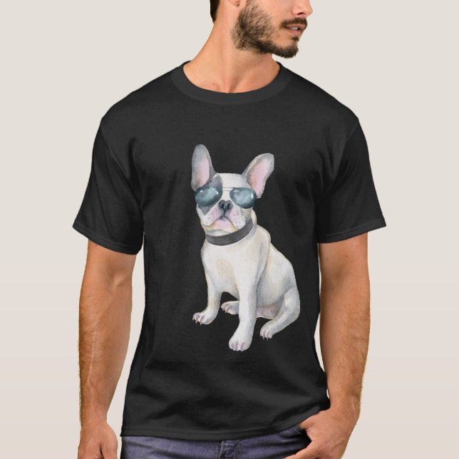 Hundar för Frenchie franska bulldoggflygare i T Shirt (Framsida)