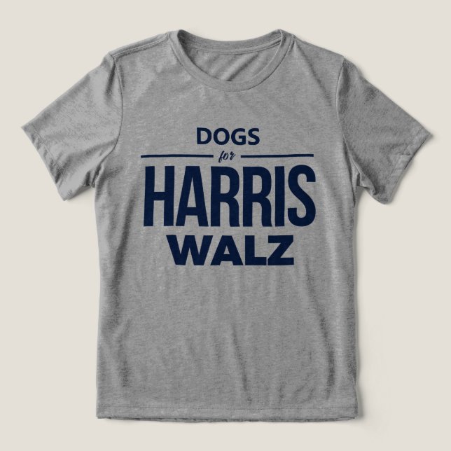 Hundar för Harris Walz T Shirt (Design Framsida)