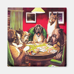 hundar för poker 10b: Waterloo (ca. 1903) Magnet