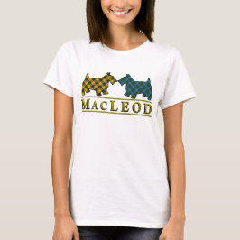 Hundar för Scottie för klanMacLeod Tartan Tee Shirt