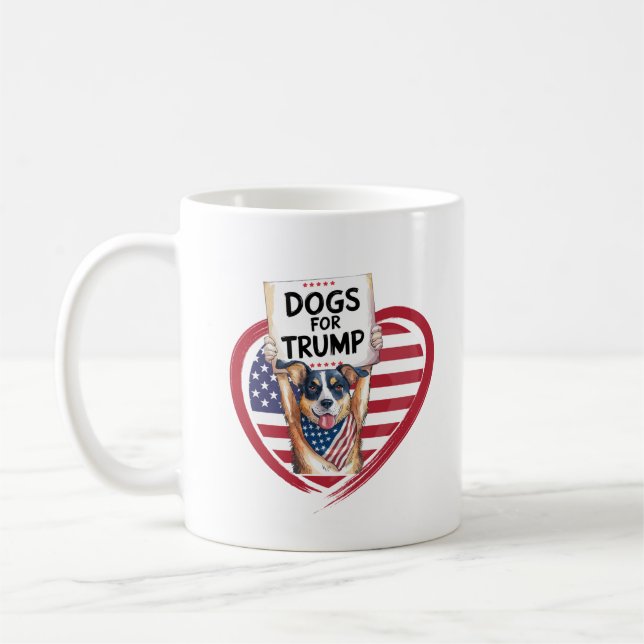 Hundar för Trump: Tass-litiske patrioter Kaffemugg (Vänster)