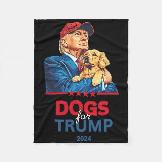 Hundar För Trump Trump  Fleecefilt (Framsidan)