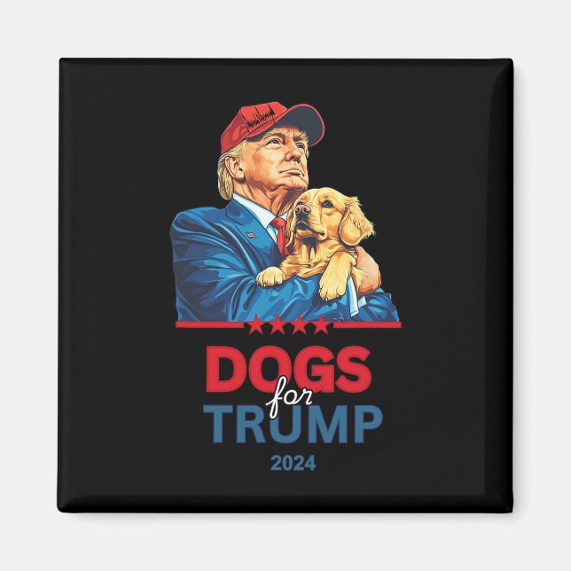 Hundar för Trump Trump Trump Trump Magnet (Framsidan)