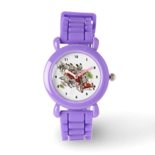 Hundar för valp för vintagehumor avfyrar gulliga armbandsur