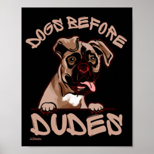 HUNDAR FÖRE DUDES Olde English Bulldog rolig hund Poster