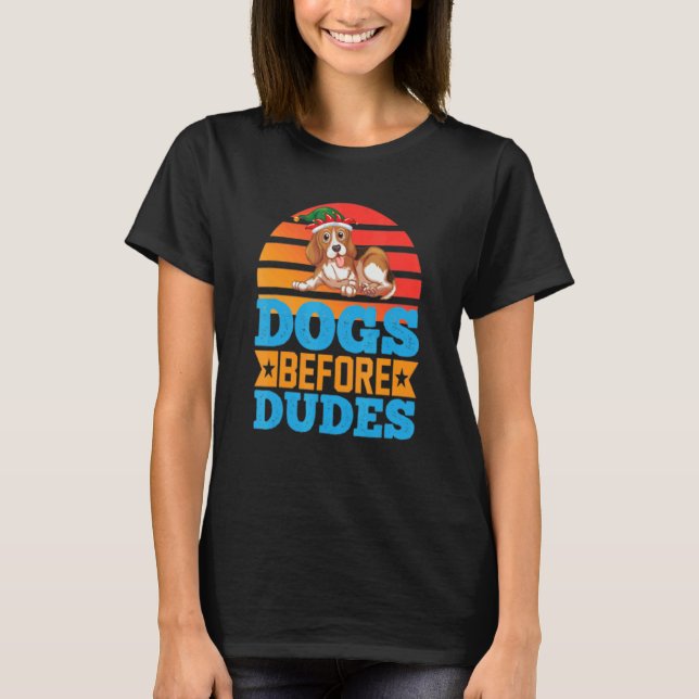 Hundar Före Dudes T Shirt (Framsida)